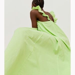 Ruffled green dress